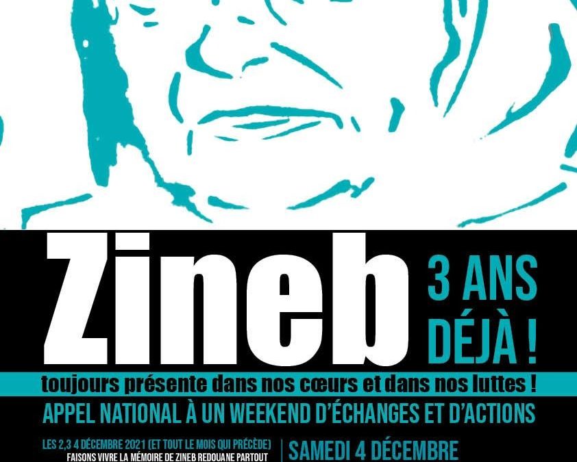 3ème commémoration et mobilisation pour Zineb Redouane (Marseille)
